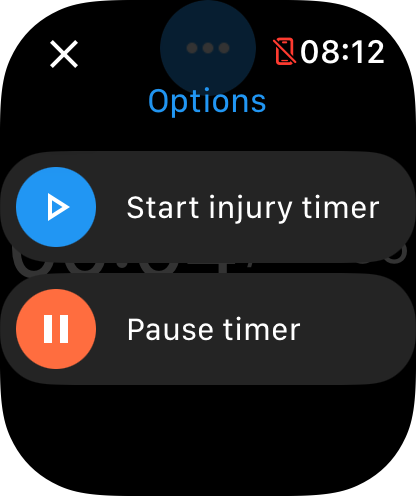 Start injury timer